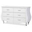 Enzo Luxe White Faux Leather 6-Drawer Horizontal Dresser