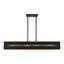 Soma Textured Black and Brushed Nickel 4-Light Linear Chandelier