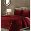 Burgundy Velvet Queen Reversible Quilt Set with Shams