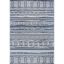 Navy Stripe Easy-Care Synthetic Indoor/Outdoor Rug 4' x 6'