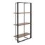 Kercheval Rustic Brown and Black 3-Tier Floating Wall Shelf