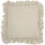 Natural Linen Frilled Border 24" Square Throw Pillow Set