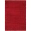 Red 6' x 9' Solid Shag Synthetic Area Rug