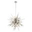 Polished Chrome 6-Light Globe Chandelier with Glass Discs