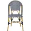 Navy and White Wicker Aluminum Bistro Side Chair Set