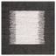 Ivory and Black Hand-Woven Cotton Abstract Square Rug - 6ft x 6ft