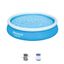 Bestway 12ft Blue Inflatable Above Ground Pool with Filter Pump