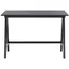 Asymmetrical Black Mahogany Writing Desk with Drawer