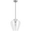 Vidria Minimalist 12" Brushed Nickel LED Pendant Light