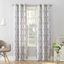 White Leaf Print Semi-Sheer Grommet Curtain Panel, 40" x 63"