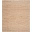 Boho-Chic Natural Jute 4' Square Handwoven Geometric Rug