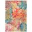 Ivory and Multicolor Hand-knotted Synthetic Area Rug