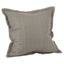 Gray 20" Square Whip Stitched Cotton Throw Pillow