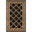 Elegant Lyndhurst Hand-Knotted Black/Brown Synthetic Area Rug, 3'3" X 5'3"