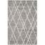 Chic Ivory & Silver 4' x 6' Reversible Synthetic Area Rug