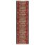 Red and Black Synthetic Tribal Stripe Runner Rug