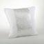 Medium Silver Abstract Foil Feather Filled Throw Pillow