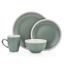 Serenity Green Ceramic 32-Piece Dinnerware Set, Service for 8