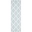 Light Blue and Ivory Hand-Tufted Wool Runner Rug