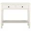 Distressed Cream Wood and Metal Console Table with Storage