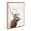 Natural Stag Profile Framed Canvas Wall Art, 18x24