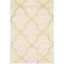 Ivory and Light Green Geometric Wool Area Rug