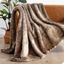 Variegated Mocha Faux Fur Fleece Throw Blanket