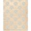 Beige and Blue Hand-Tufted Wool and Viscose Area Rug