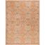 Hand-Tufted Terracotta Floral Wool Area Rug, 6' x 9'