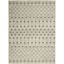 Ivory and Grey Moroccan Diamond 6' x 9' Synthetic Area Rug