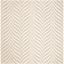 Hand-tufted Beige Wool 5' Square Reversible Area Rug