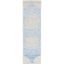 Ivory and Blue Hand-Tufted Wool Runner Rug