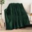 Emerald Green Ribbed Fleece Throw Blanket, 50 x 60 Inches