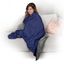 12 Lb Reversible Fleece Weighted Blanket in Gray and Navy