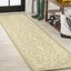 Charleston Green and Cream Filigree Indoor/Outdoor Runner Rug