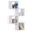 Minimalist White Wood Floating Cube Wall Shelf - Versatile Display