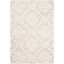 Elegant Gray Floral Hand-Tufted Wool Area Rug, 4' x 6'