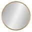 Elegant 28" Round Wood and Gold Wall Mirror