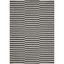 Montauk Black and Ivory 6' Square Handwoven Cotton Area Rug