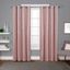 Blush Velvet Light-Filtering Grommet Window Curtain Pair