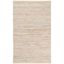 Beige Handwoven Leather Flat Woven 3' x 5' Rug