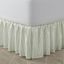 Queen Green Cotton Ruffled Bed Skirt Panel