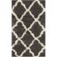 Ivory and Dark Grey High Pile Shag Area Rug 10'x14'