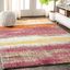 Luxe Soft Weave Abstract Cream & Pink Synthetic Area Rug