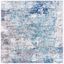 Abstract Gray Square Synthetic 36" Stain-Resistant Area Rug