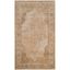 Cream Rectangular Hand-knotted Viscose Area Rug, 3'3" x 5'7"