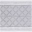 Ivory and Grey Synthetic Flat Woven Square Rug, 6'4"