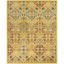 Bohemian Bliss Yellow Floral 9' x 12' Low-Pile Area Rug