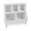 White Wooden Kids Toy Storage Cubby with Feet