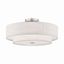 Swaney 18" Brushed Nickel Drum Ceiling Light with Glass Diffuser